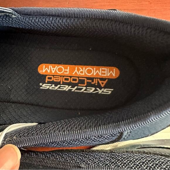 Skechers Air Cooled Memory Foam Slip On 59997S Mens Sz 11 Sneakers Navy Blue NWT main image 5